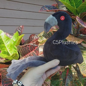 Sleepy Black Flamingo Plush Stuffed Animal Doll