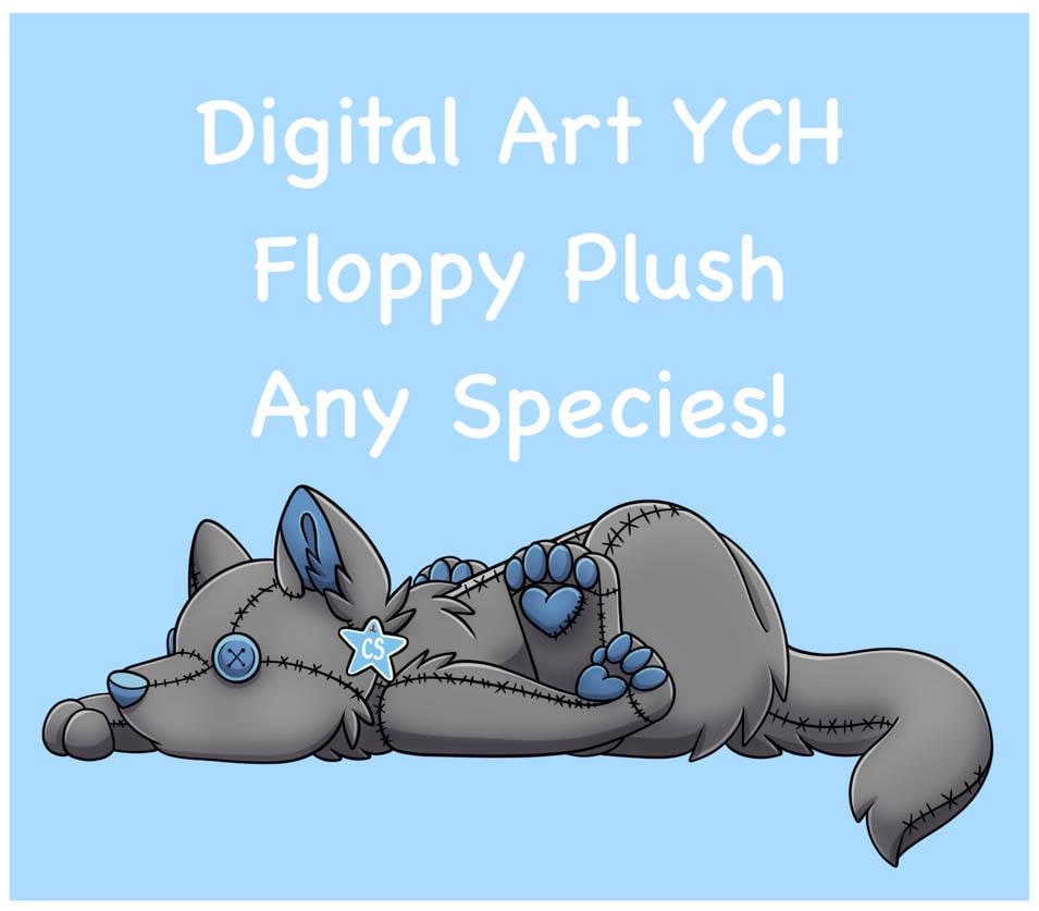 Floppy Plush Stuffed Animal Fursona YCH Your Character Here Digital Art Commission