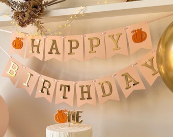 Little Pumpkin Banner, Fall Girl 1st Birthday Decorations, Our Little Pumpkin is Turning One