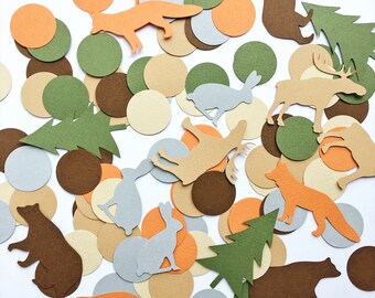Woodland Confetti Squirrel confetti Baby Shower Decorations Animal Party Decor Animal Party Decorations 1st Birthday Party Decorations.
