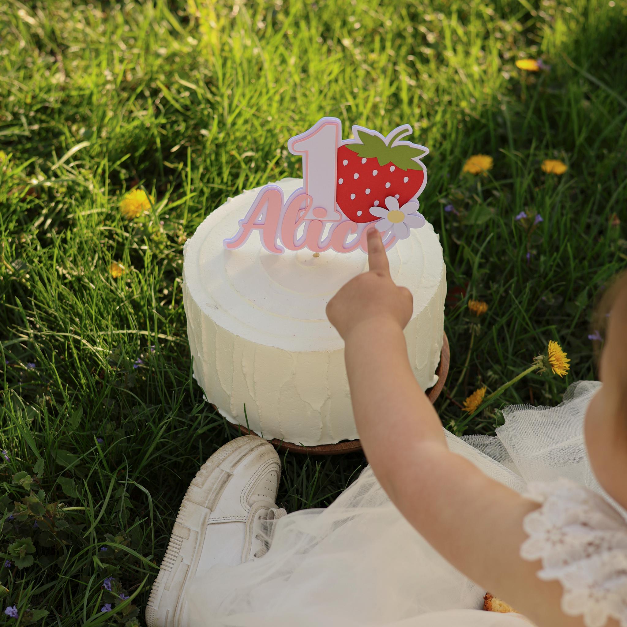 Berry Sweet One Cake Topper - Strawberry 1st Birthday Decorations - Etsy