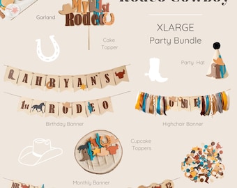 My First Rodeo Birthday Bundle - Western Cowboy Party Decorations
