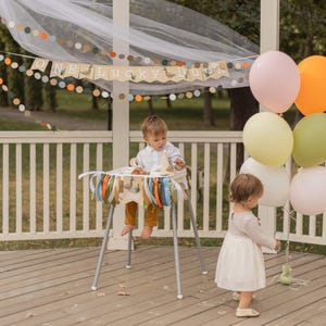 One Lucky Duck High Chair Banner, Mallard Duck 1st Birthday Decoration, First Birthday, One Lucky Duck Theme Decor, One Year Birthday Banner