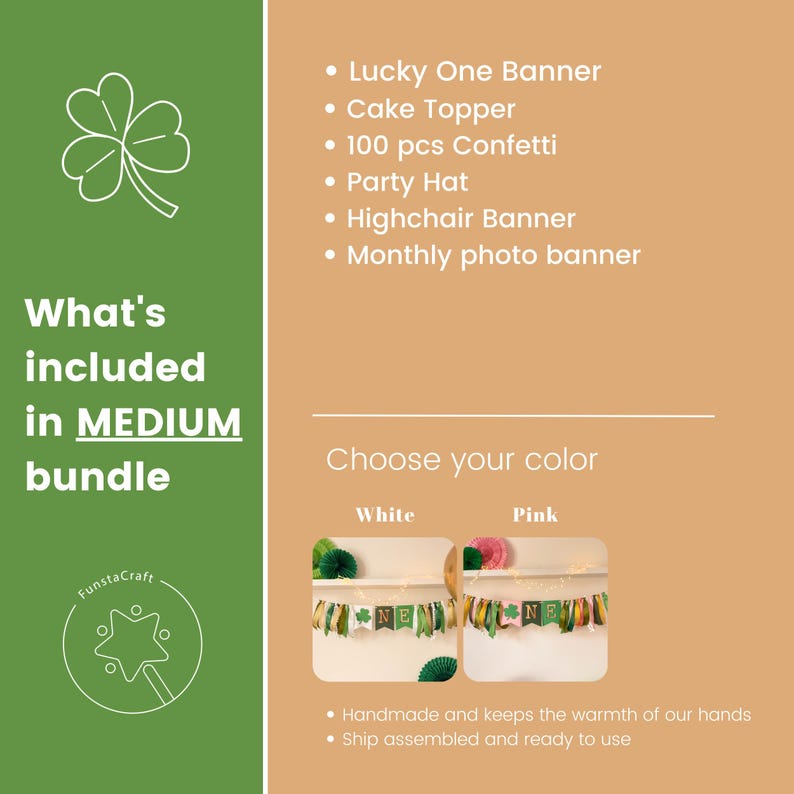 Lucky One Birthday Decorations, Party Bundle, Shamrock 1st Birthday, St. Patrick's Day Birthday