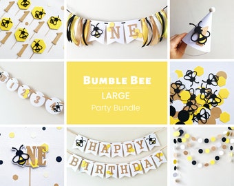 First Bee Day Birthday, First Birthday Bundle, Bee Birthday Decorations, Bumble Bee Party Decor, Babys First Year, Kids Birthday Banner