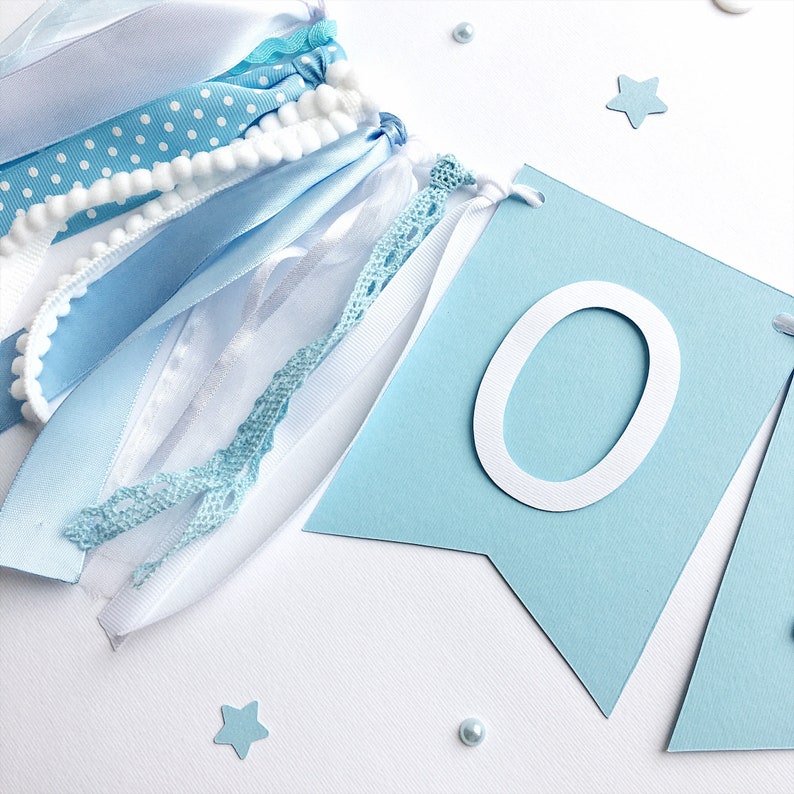 Boy High Chair Banner One Boy 1st Birthday Banner Blue High Chair Decorations Boy Highchair Banner One High Chair Sign One Boy Banner