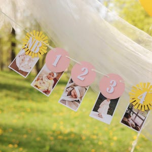 Fotobanner zon, Our Little Sunshine is Turning One, mijlpaal verjaardagsbanner