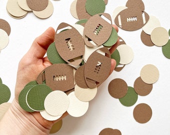 Football Confetti First Year Down 1st Birthday Decorations Football Themed Party