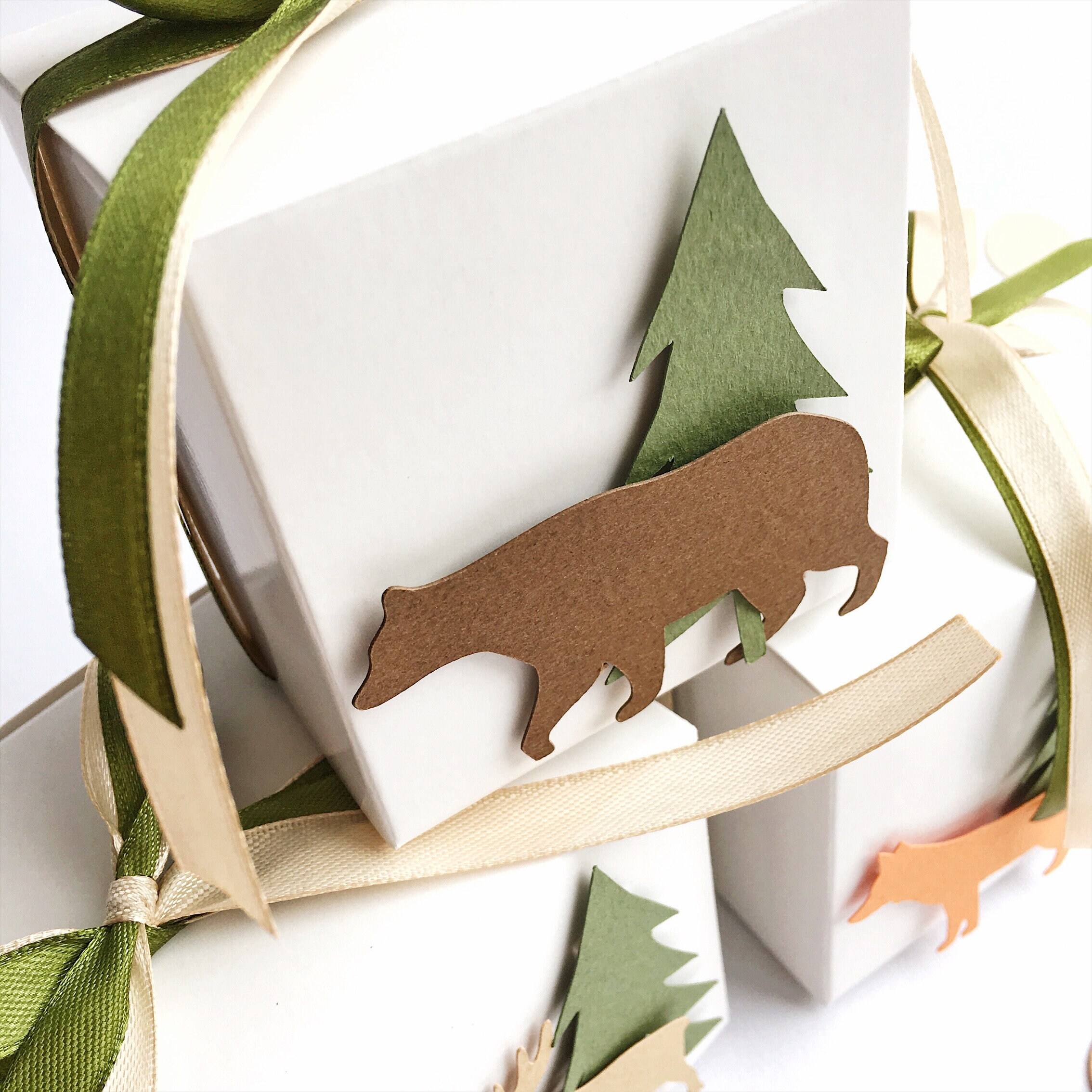 Woodland Favor Boxes Woodland Animals Baby Shower Gift Favor Etsy