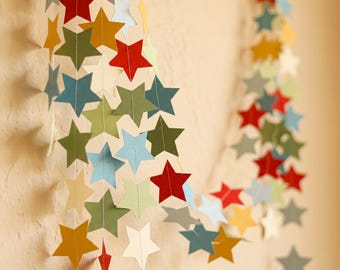 Bunte Retro Sterne Party Girlande - Spaß zum Geburtstag Dekorationen