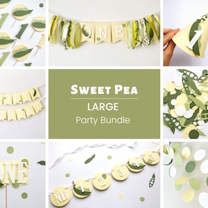 Sweet Pea-verjaardag, 1e verjaardagsbundel, Sweet Pea Party, Sweet Pea Decorations, One Sweet Pea, Two Peas in a Peul, Happy Little Sweet Pea
