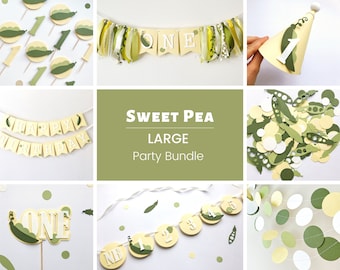 Sweet Pea Birthday, 1st Birthday Bundle, Sweet Pea Party, Sweet Pea Decorations, One Sweet Pea, Two Peas in a Pod, Happy Little Sweet Pea
