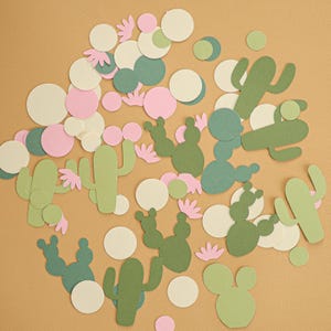 Coriandoli di cactus, decorazioni per baby shower nel deserto, una coppia di spinosi, festa in fiesta