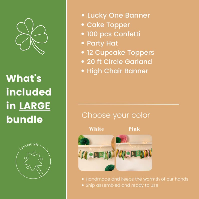 Lucky One Birthday Decorations, Party Bundle, Shamrock 1st Birthday, St. Patrick's Day Birthday