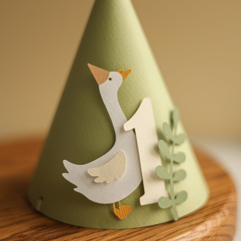 One Silly Goose Birthday Hat - Boy 1st Birthday Party Decorations