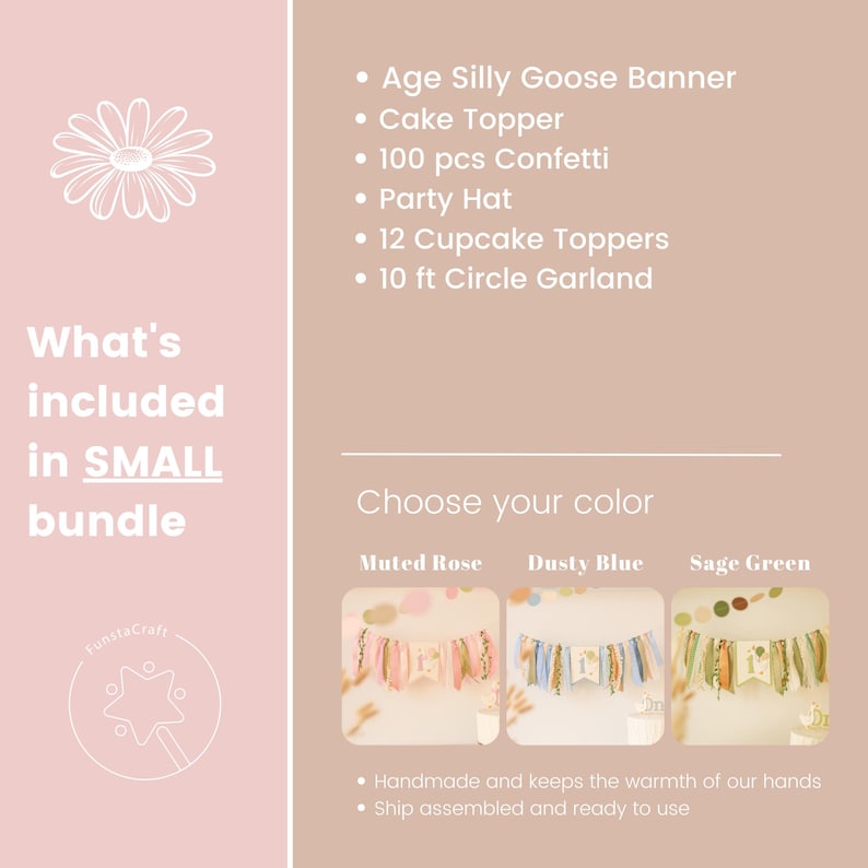One Silly Goose 1st Birthday Bundle, Vintage Goose Party Decorations