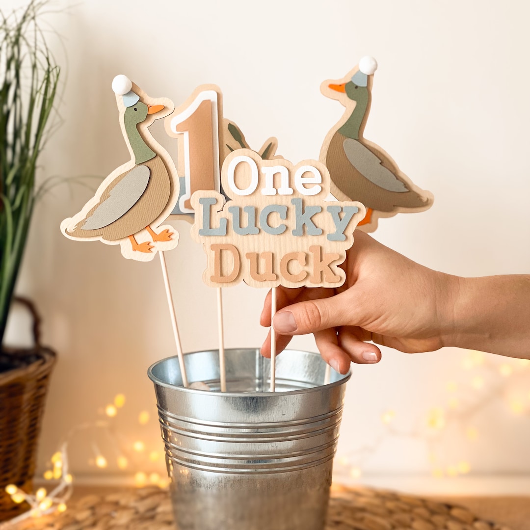 One Lucky Duck Centerpieces, Lucky Duck 1st Birthday Decorations