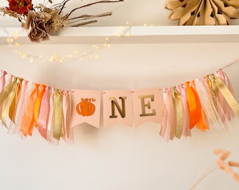 Little Pumpkin Highchair Banner, Fall Birthday Decorations