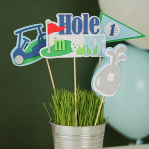 Hole in One Centerpieces, Golf First Birthday Party Decorations