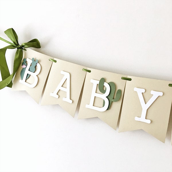 Cactus Baby Shower Banner, Fiesta Baby Shower, Cactus Decorations, Southwest Taco Baby Shower