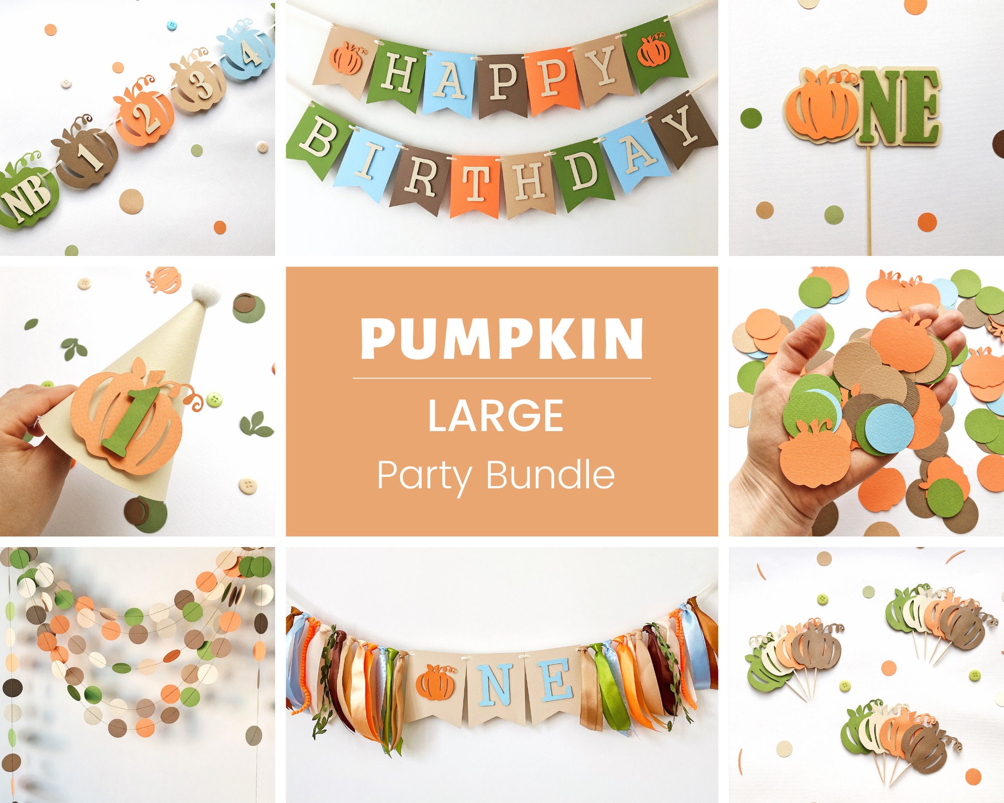 Little Pumpkin 1st Birthday Decorations, Pumpkin First Birthday Decorations  Supplies for Autumn Fall 1st Birthday Party, Halloween Thanksgiving 1st