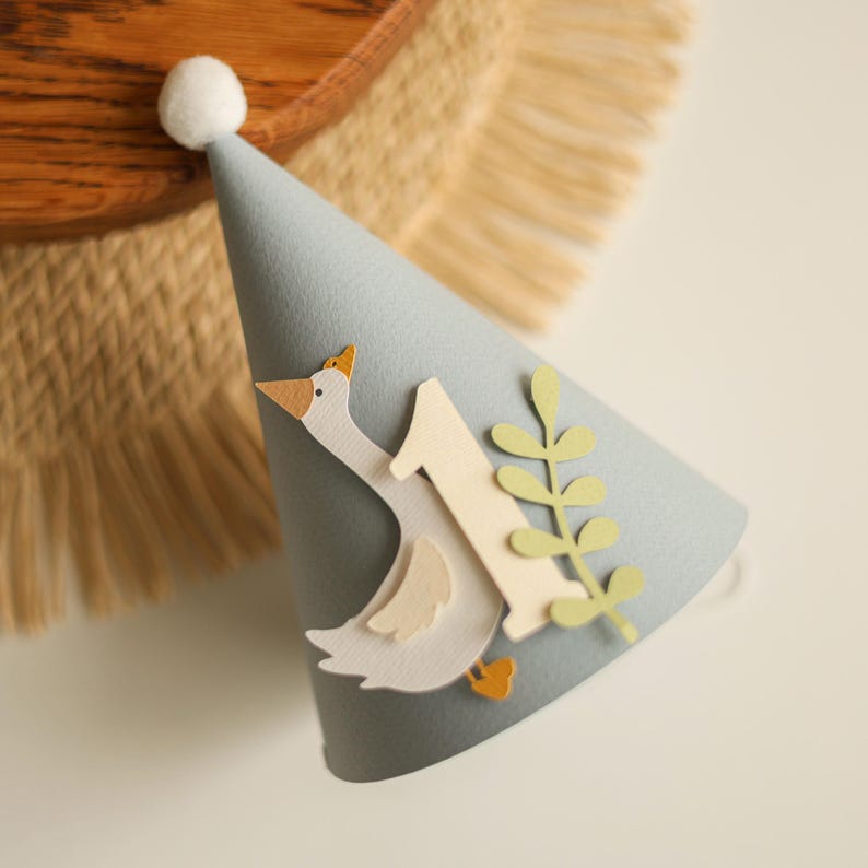 One Silly Goose Birthday Hat - Boy 1st Birthday Party Decorations