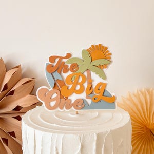 Surfboard 1st Birthday Cake Topper: Beach Theme Party