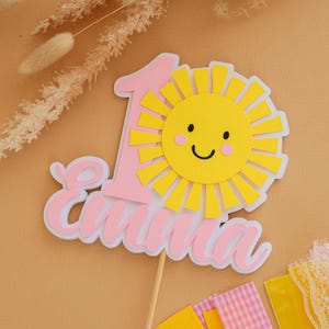 Topo de bolo Sun, você é meu filho, aniversário, topo de bolo Sunshine com nome personalizado