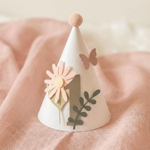Wildflower 1st Birthday Hat - Flower Wild One Year Smash Cake
