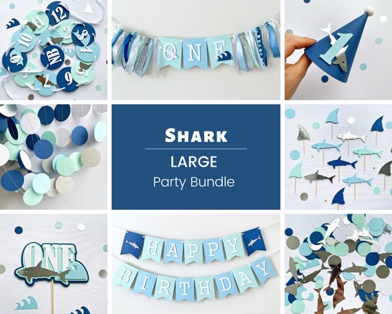 Buy Shark Birthday Decorations, Party Bundle, Baby Shark 1st Birthday, One  Year Birthday Online in India 