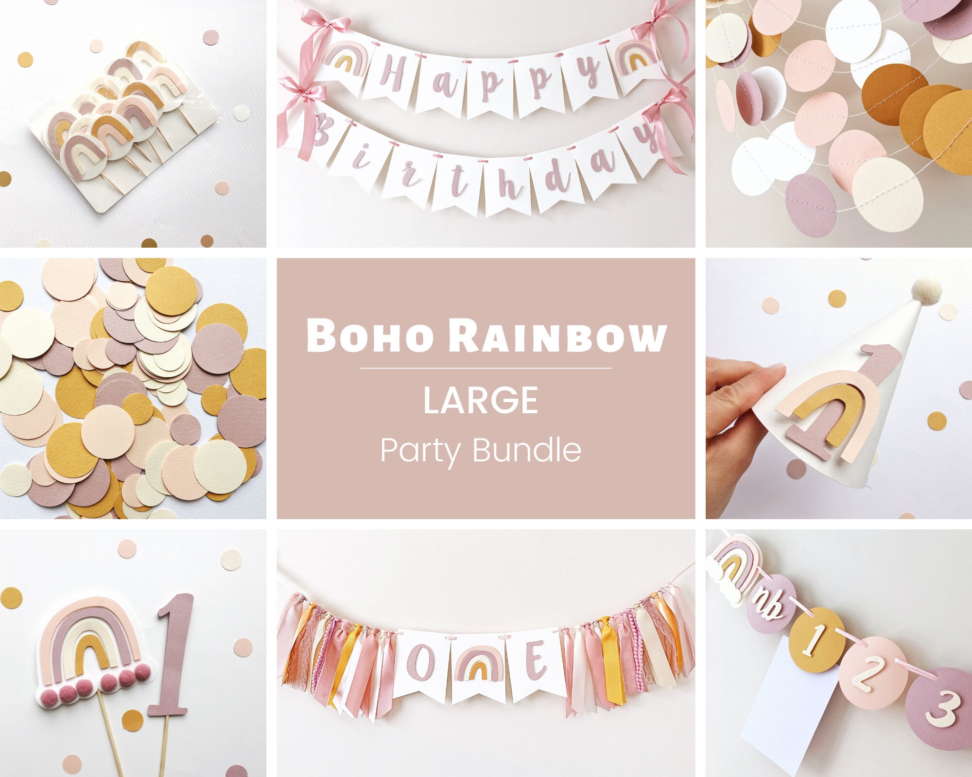 Rainbow 1st sales birthday party
