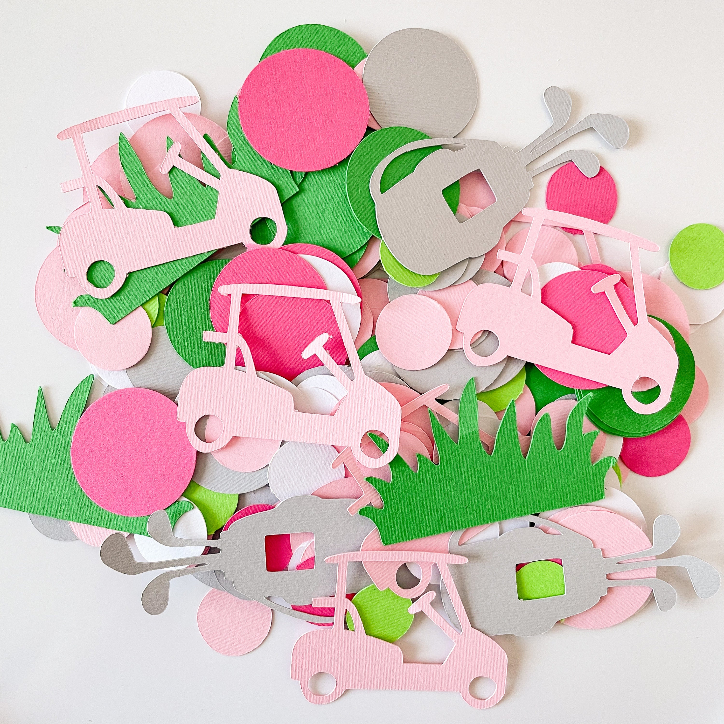 Girl Hole in One First Birthday Confetti Girl Golf Party 1st Birthday Decorations Pink Green Golf Baby Shower Golfing Theme