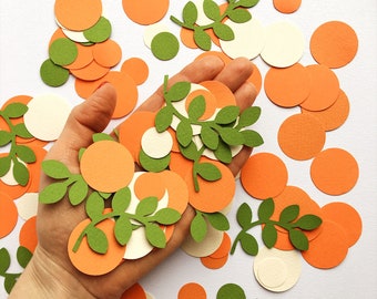 Little Cutie Confetti, Clementine Baby Shower, A Little Cutie ist auf dem Weg, Orange Baby Shower Decor