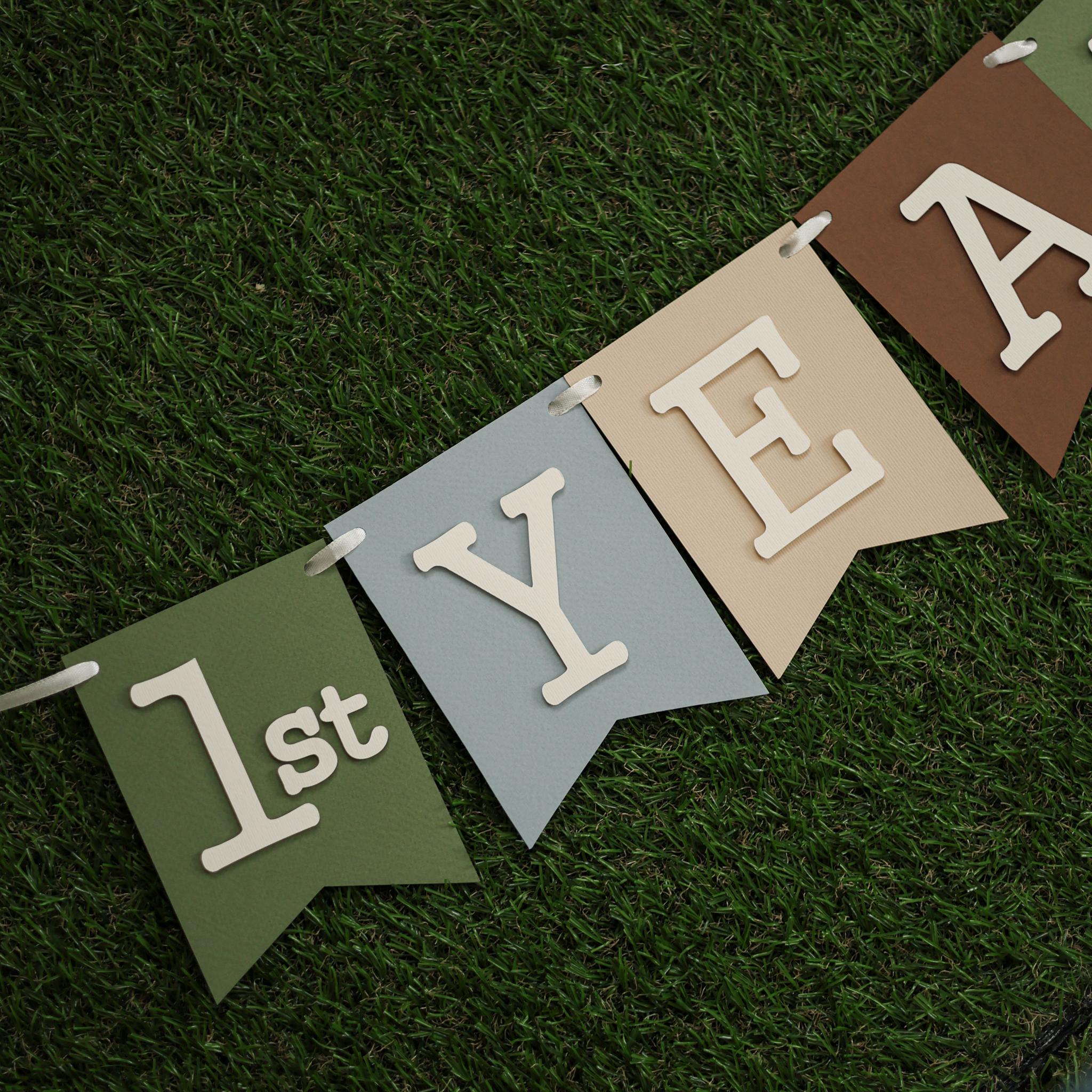 Vofrise Football First Birthday Banner - '1st Year Down' Bunting, Baby Boy Party Decorations - View #10