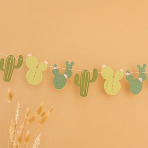 Cactus Garland, Desert Baby Shower, One Prickly Pair Birthday, Fiesta Party Decorations
