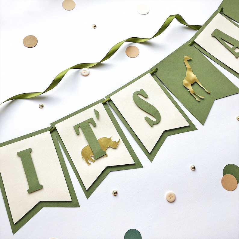Safari Baby Shower Banner, Safari Decorations, Giraffe Baby Shower, Welcome to the Jungle