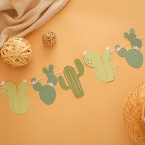 Ghirlanda di cactus, baby shower nel deserto, compleanno di una coppia di spinosi, decorazioni per feste di Fiesta