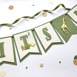 Safari Baby Shower Banner, Safari Decorations, Giraffe Baby Shower, Welcome to the Jungle
