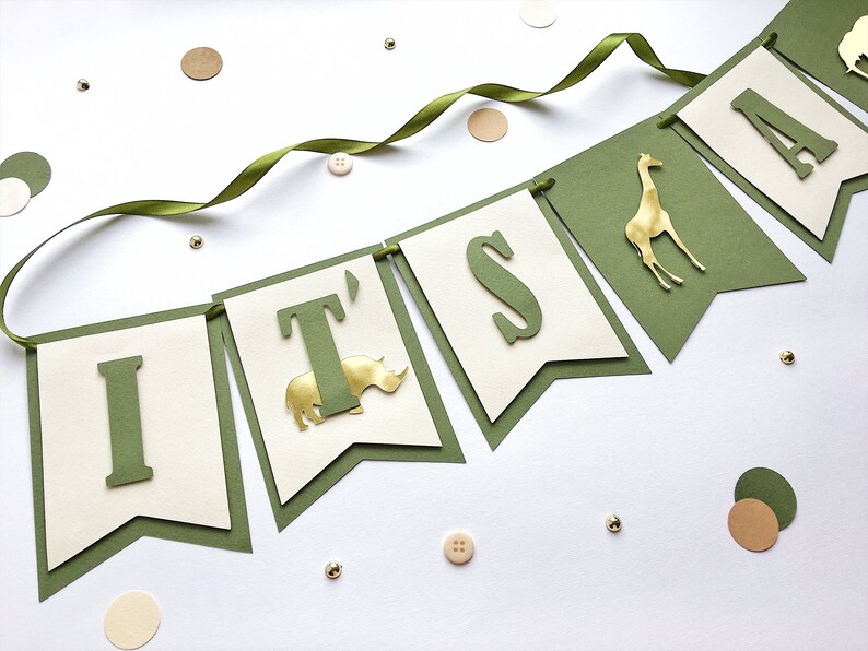 Safari Baby Shower Banner, Safari Decorations, Giraffe Baby Shower, Welcome to the Jungle