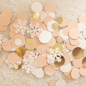 Sneeuwvlokconfetti, winter Onederland meisje 1e verjaardag, kerstbabyshower