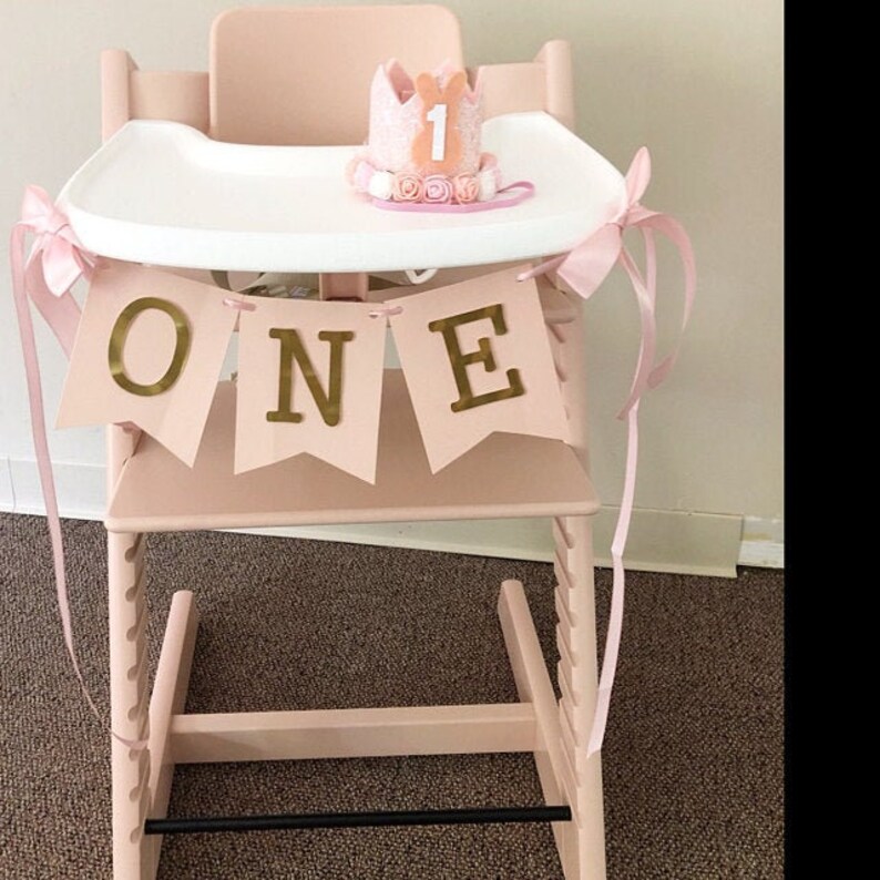 High Chair Banner Girl 1st Birthday Decorations Toddler 1st Etsy