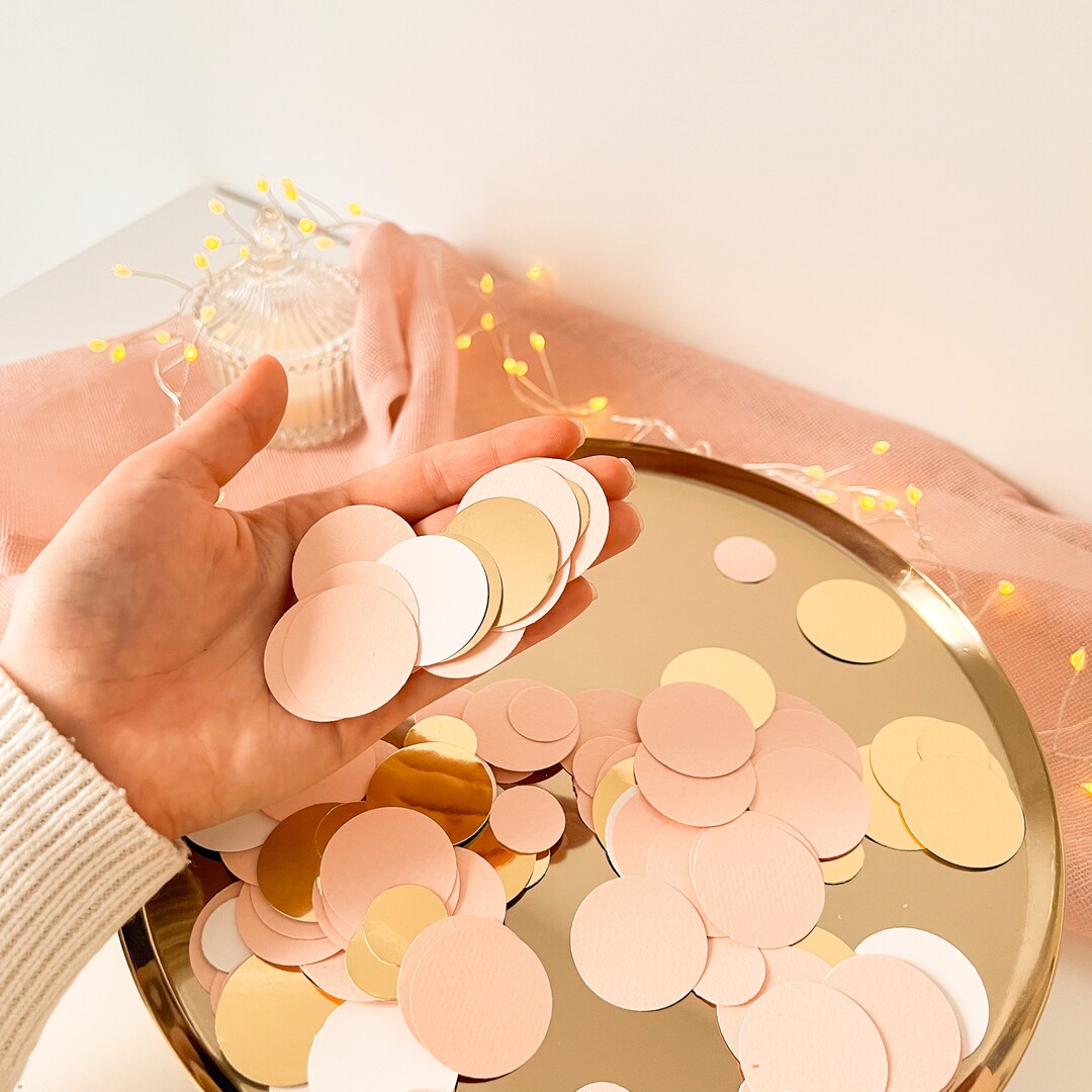 Blush Confetti Girl First Birthday Bridal Shower Decoration Etsy
