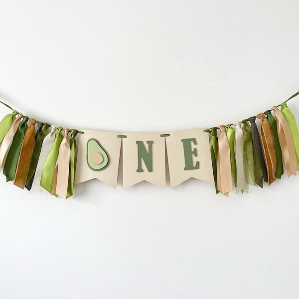 Avocado One High Chair Banner Fiesta 1st Birthday Decorations Taco Fiesta Highchair Sign Holy Guacamole Party Vegan Banner