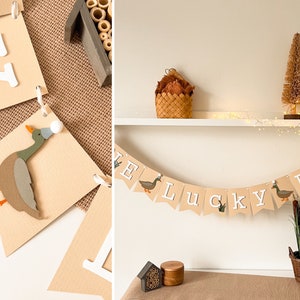 One Lucky Duck Banner, Mallard 1st Birthday Decorations, One Year Old Boy Birthday, One Lucky Duck First Birthday Sign, Personalized Banner