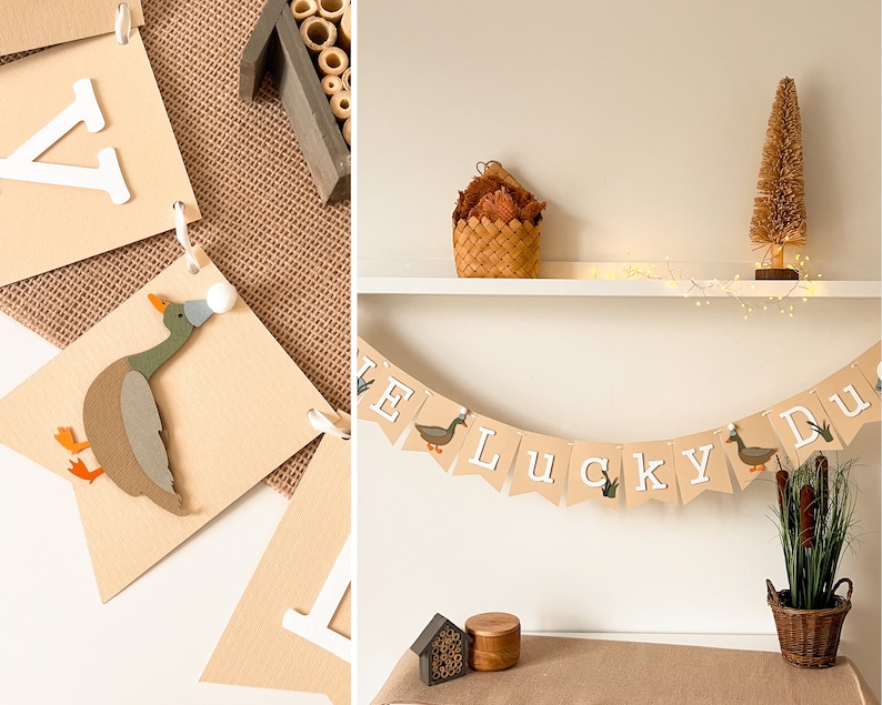 One Lucky Duck Banner, Mallard 1st Birthday Decorations, One Year Old Boy Birthday, One Lucky Duck First Birthday Sign, Personalized Banner
