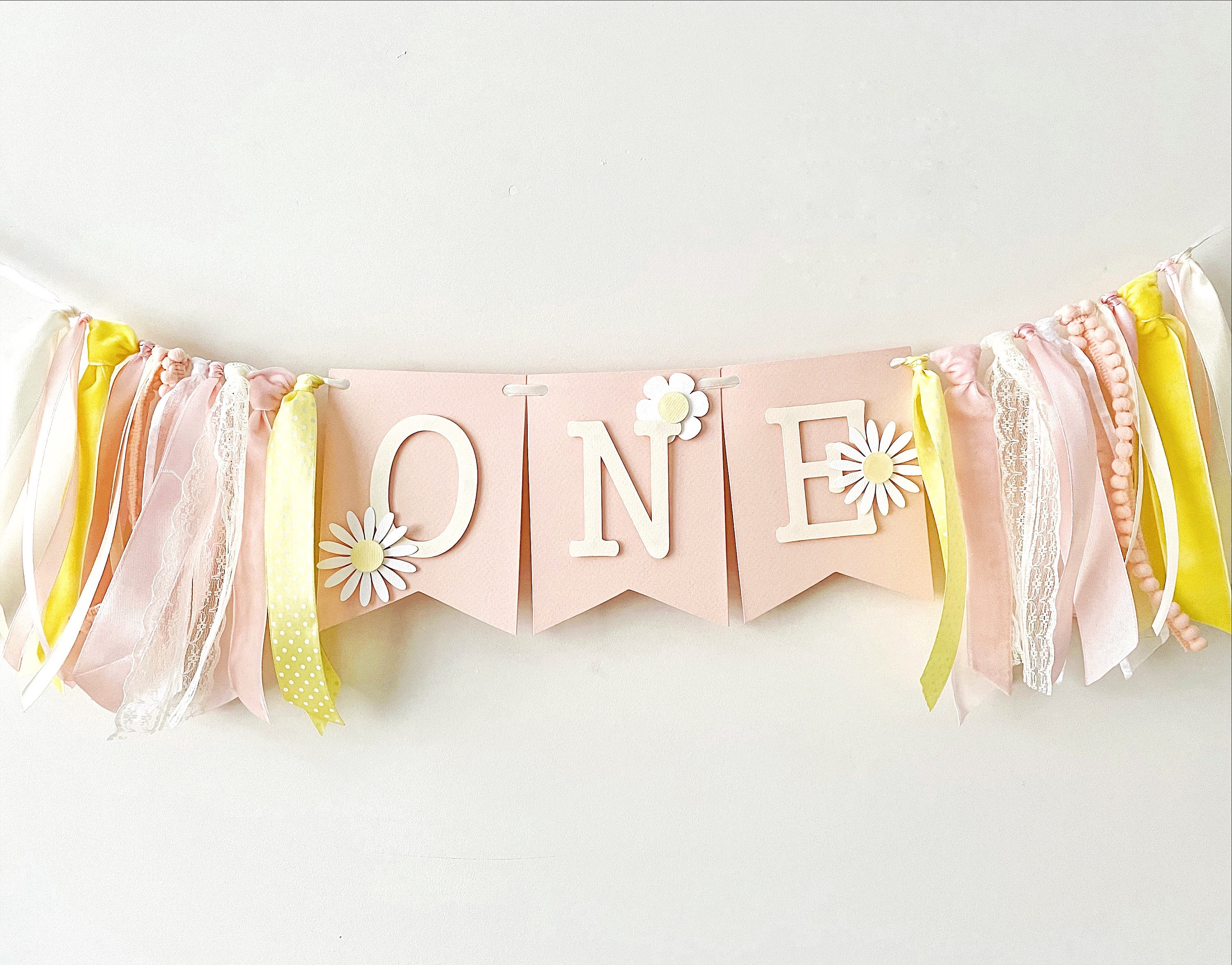 Daisy Quaste Hochstuhl-Banner – Gänseblümchen-Thema Für 1. Geburtstag, Boho Stil
