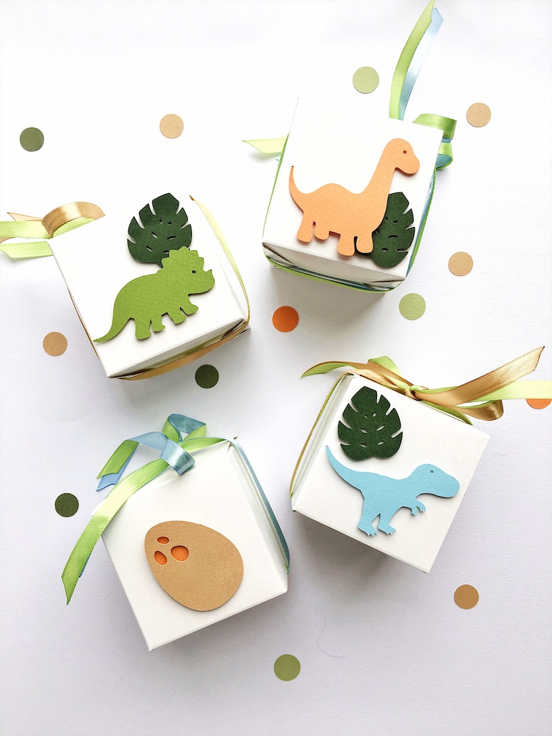 Dinosaur Favor Boxes Dinosaur Baby Shower Decorations Dino Etsy