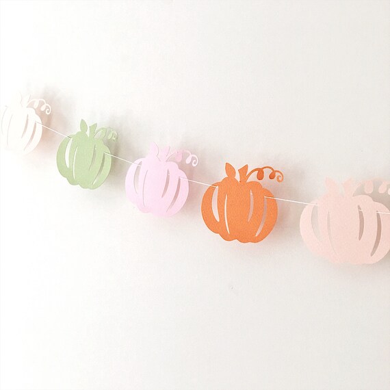 Pumpkin Garland Our Little Pumpkin Baby Shower Decorations Etsy