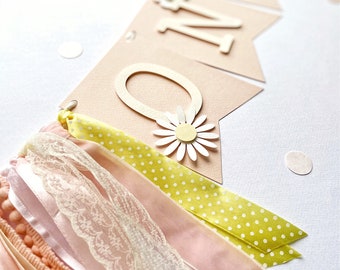 Daisy Quaste Hochstuhl-Banner – Gänseblümchen-Thema Für 1. Geburtstag, Boho Stil