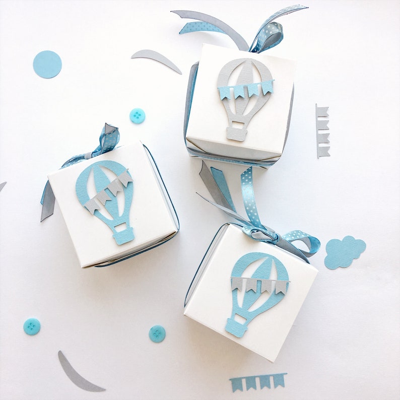 Hot Air Balloon Favor Boxes up up and Away Baby Shower Gift Etsy